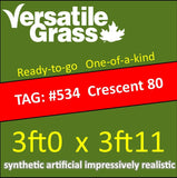 TAG#534 Grandeur Crescentblade 80 Synthetic Artificial Grass 3ft x 3ft11 Elm