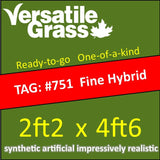 TAG#751 FineBlade Hybrid Synthetic Artificial Grass 2ft2 x 4ft6 Elm