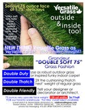 TAG#720 Double Soft 75 Synthetic Artificial Grass 2ft9 x 5ft3 Elm
