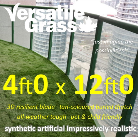 4ft x 12ft Multi Usage Synthetic Artificial Grass