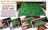 TAG#699 Special Gold 50LTD Synthetic Artificial Grass 5ft x 10ft